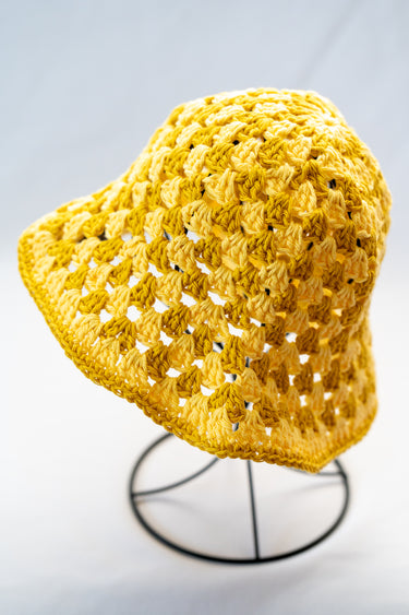 Crochet Bucket Hat - Yellow